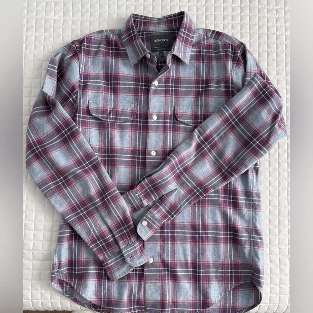 Bonobos - Plaid Slim  Large Fit Cotton Button Down Shirt